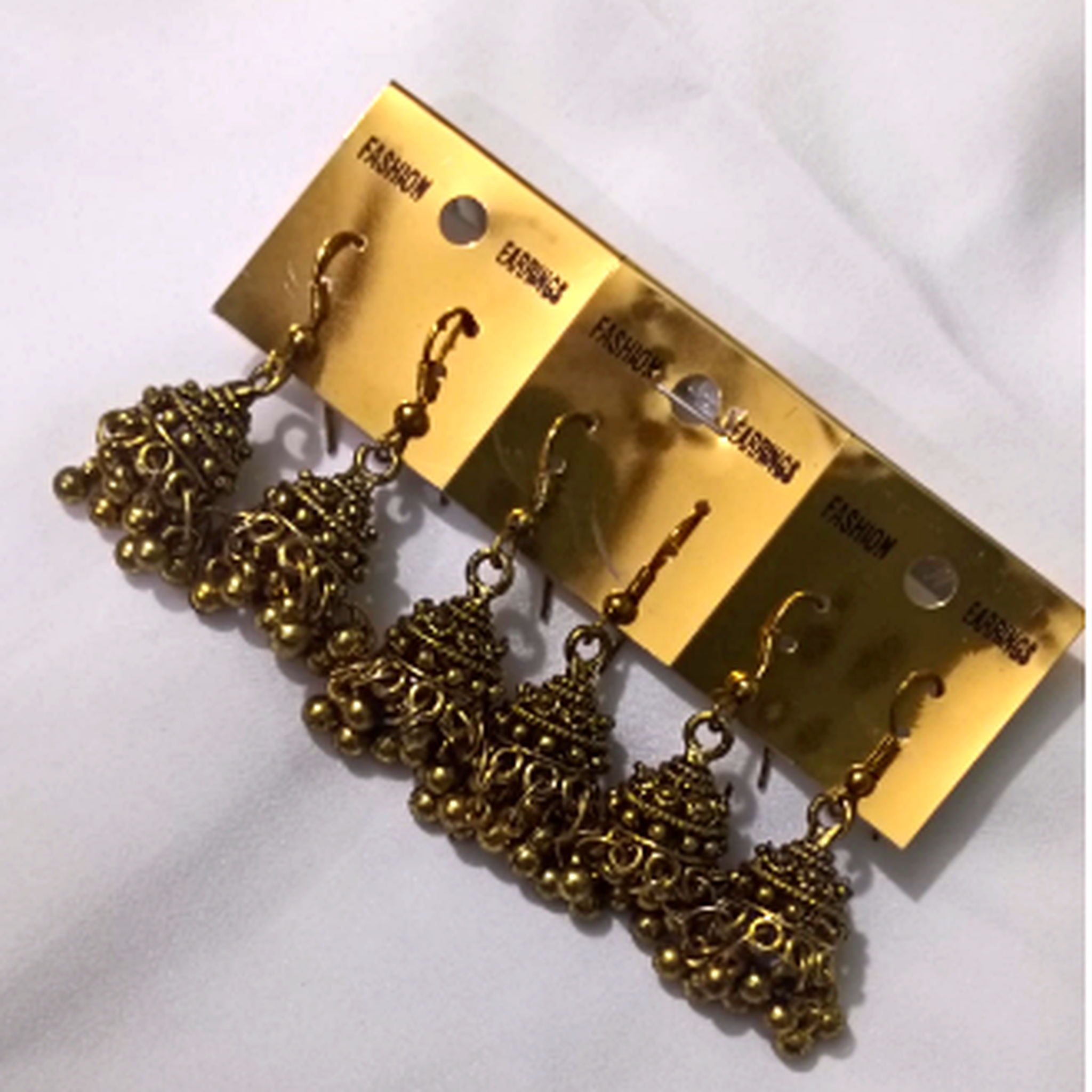 Antique brass jhumka earrings for women traditional ethnic jewellery