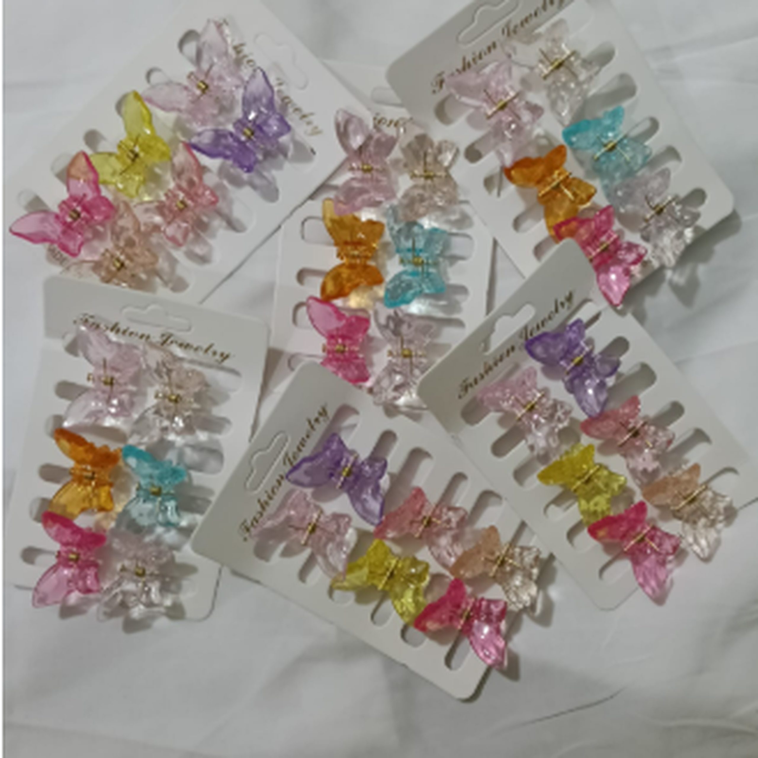 butterfly hair clips for girls 6 pcs combo