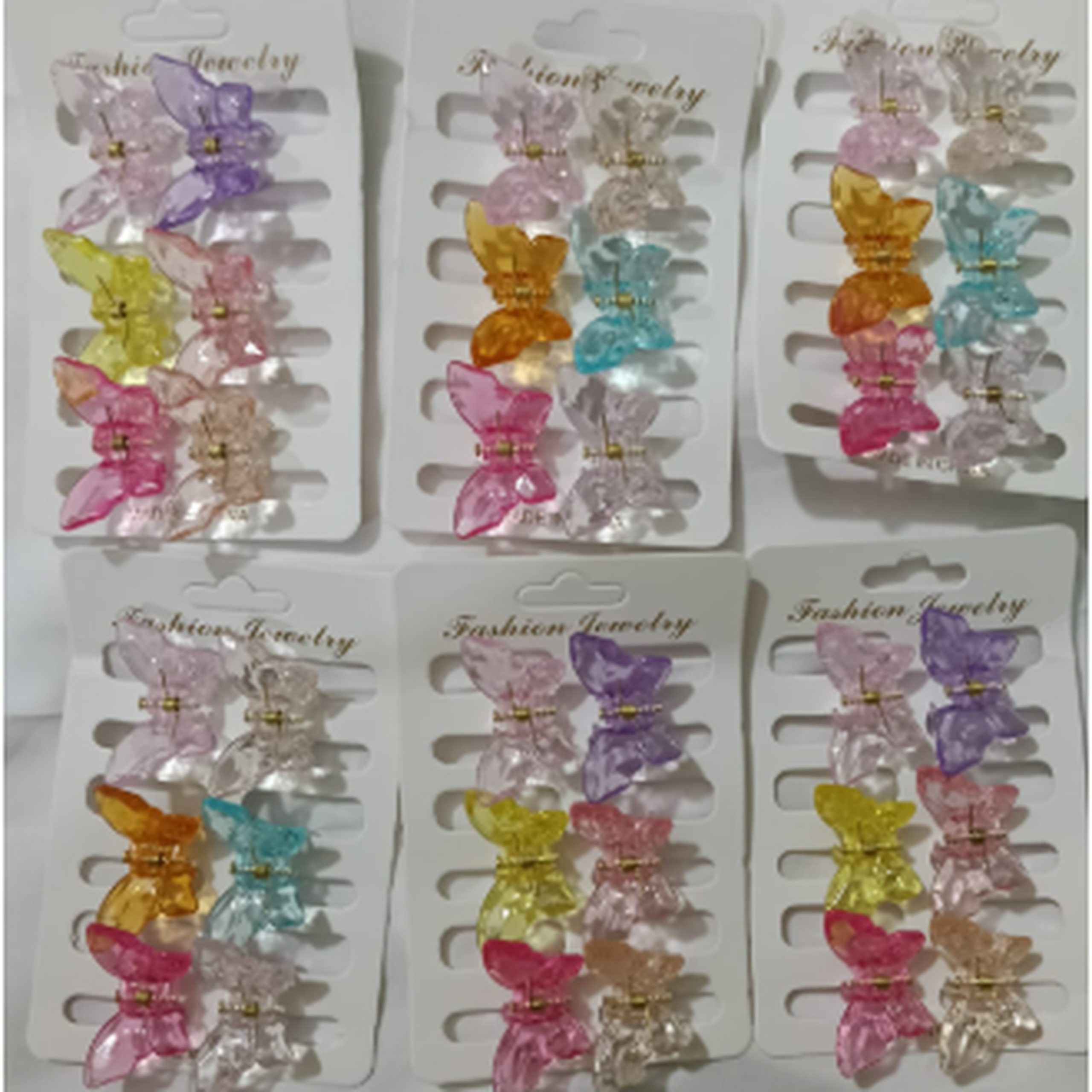 butterfly hair clips for girls 6 pcs combo
