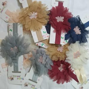 Flower hair band for girls stylish fabric hair accessory