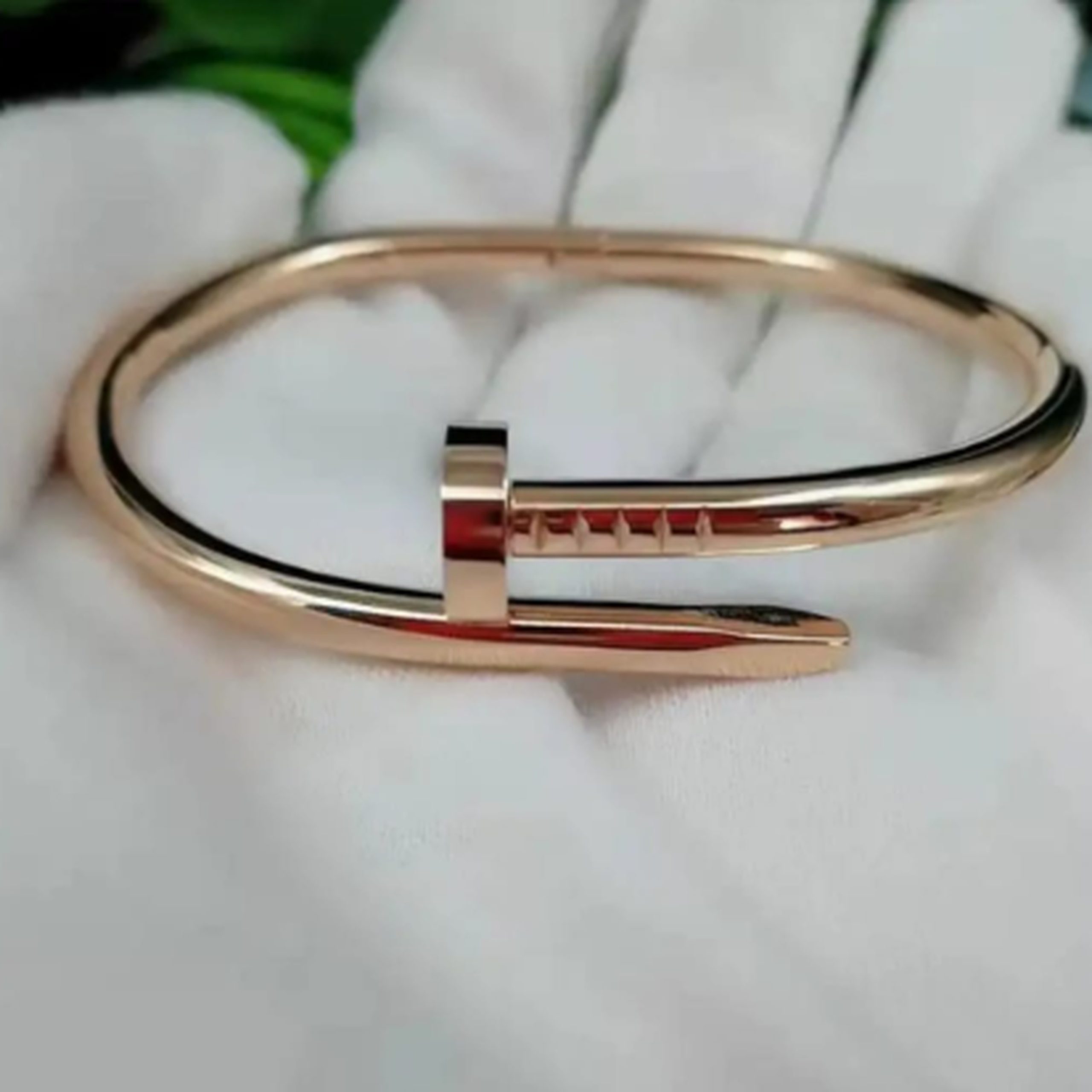 Gold nail bangle for women Korean fashion nail bracelet