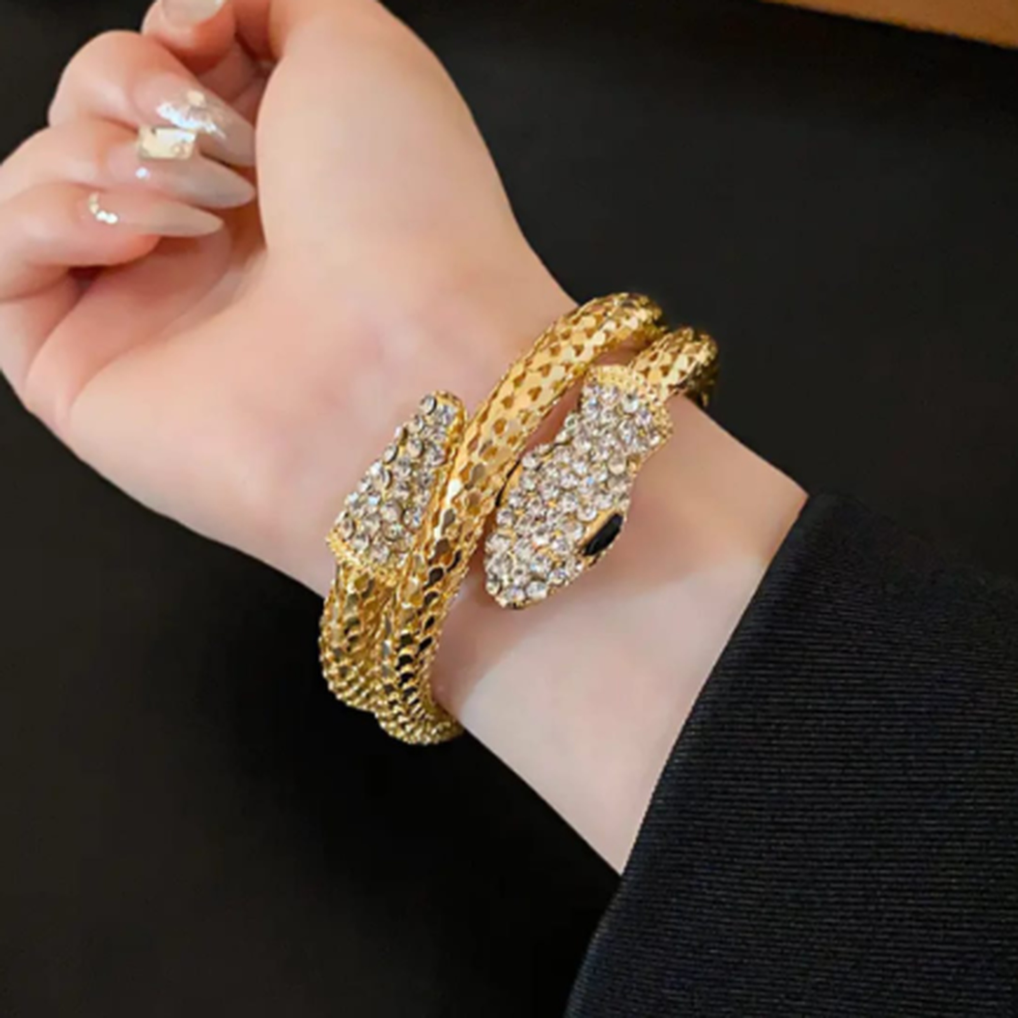 Gold Snake Bracelet for Women – Luxury Korean Fashion Jewellery - Image 5