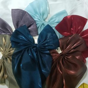 Organza hair bow for women long bow stylish hair accessory